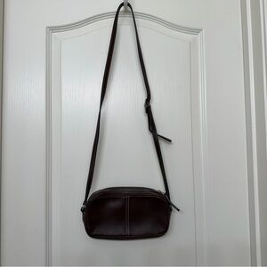 Vintage Coach Brown Leather Crossbody Bag